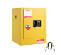 Acekool Armoire de sécurité pour liquides inflammables 4 Gal - Acier laminé à Froid Ignifuge - Porte à Fermeture Automatique - Serrure 3 Points, étagère réglable, bac de rétention & Mise à la Terre