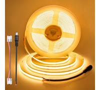 ACELUMO Ruban LED COB 3m Blanc Chaud, 24V, 90lm/w, Non Alimentation, 2700K | Bande LED Dimmable pour Cuisine, Chambre, Meuble, Interieur Maison, TV, Salon, Armoire, Largeur 8mm, CRI 92, Découpable