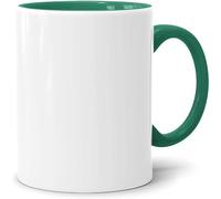 Acen Merchandise Lot de 24 tasses à sublimation sans impression en céramique de qualité supérieure - Gobelets à sublimation avec encre - Vert