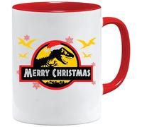 Acen Merchandise Mug avec inscription « Jurassic Park Christmas » - Tasse de Noël avec inscription amusante - Tasse à café humoristique avec inscription