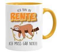 Acen Merchandise Tasse avec inscription en allemand « Faultier Rentner » - Idée cadeau - Tasse et coffret cadeau