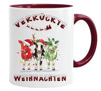 Acen Merchandise Tasse avec inscription en allemand | Fou de Noël | Tasse de vache | Cadeau amusant | Tasse à café | Adieu Collegin | Tasse de Noël | Cadeau Sœur | Tasse drôle