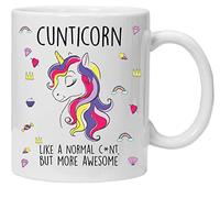 Acen Merchandise Tasse grossière | Cunticorn | Cadeau de Père Noël secret | Départ Homme, Femme, Chef, Stagiaire, Départ Retraite, Merci| Idée Cadeau Original, Humour, Drôle, Rigolo (Blanc)