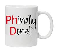 Acen "PhD phinally Done Tasse en céramique, Blanc, 11 oz