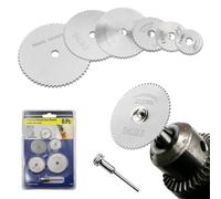 ACENIX Lot de 6 lames de scie circulaire HSS 22-50 mm pour outils rotatifs en métal et Dremel pour bois, plastique, fibre de verre, cuivre, aluminium et tôle fine