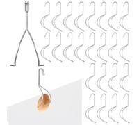 AceOrbit Lot de 24 crochets de suspension en métal pour porte d'armoire, supports de porte d'armoire, clips de séchage par pulvérisation pour outils de travail du bois, 13 x 6 x 4 cm