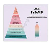 ACES Pyramid Mental Health Awareness Canvas Wall-Art Educational Poster for Office Home Classroom Decor(Framed,08x12inch(20x30cm))