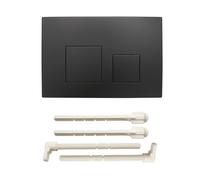 ACESOME Plaque de déclenchement pour WC Compatible avec Geberit sigma01 sigma10 sigma20 sigma21 sigma30 sigma50 sigma60 Plaque de déclenchement en plastique pour chasse d'eau à 2 débits (Noir)