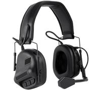 ACEXIER Casque tactique militaire sans prise de son, version antibruit, casque de chasse, airsoft, tir (Black)