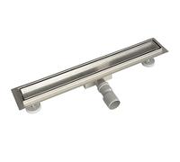 Acezanble Caniveau de Douche Acier INOX, Réglable Le 2 en 1 Carreler Caniveau, Caniveau de Douche avec Siphon à bloqueur d'odeurs et Filtre à Cheveux, Drainage Rapide, Caniveau Extra Plat 130cm