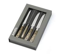 ACHILLE Coffret Amefa 4 couteaux Steak Manche Bois de Pakka
