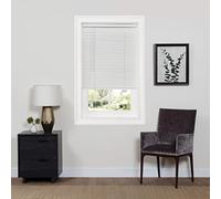 Achim Cordless Room Darkening Mini Blind - 32 inch Width, 64 inch Length, 1" Slat Size - Pearl White - Cordless GII Deluxe Sundown Horizontal Windows Blinds for Interior by Home Decor