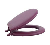 Achim Home Decor Abattant de toilette en vinyle souple, bordeaux, housse en vinyle souple de 43,2 cm avec rembourrage en mousse confortable, s'adapte à tous les luminaires de taille standard, facile à installer, Fantasia