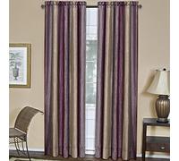 Achim Home Decor Rideau de fenêtre semi-transparent filtrant la lumière - 213 cm de long et 127 cm de large - Aubergine - Rideaux en polyester doux filtrant la lumière pour chambre à coucher, salon et