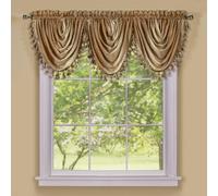 ACHIM Home Decor Rideaux de fenêtre Doux en Cascade - 117 cm de Large et 101,6 cm de Long - Ombré (grès) - Rideaux décoratifs en Polyester filtrant la lumière pour Chambre à Coucher, Salon et Salle à