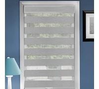 Achim Home Decor Store enrouleur de fenêtre céleste transparent double couche - 73 cm de large x 183 cm de long (gris chiné) - Stores de fenêtre en vinyle filtrant la lumière pour chambre à coucher et