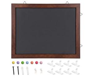Acidea Grand tableau magnétique vintage en métal avec cadre, 39,9 x 30 cm | Tableau d'affichage magnétique pour réfrigérateur, cadre en pin, décoration pour photos, dortoir et entrée