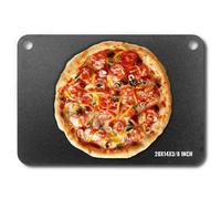 Acier à pizza - 50,8 x 35,56 x 0,95 cm - Plaque à pizza pré-assaisonnée en acier au carbone - Pierre à pizza haute performance - Poêle à pizza inoxydable pour barbecue - Conductivité 20 fois supérieur