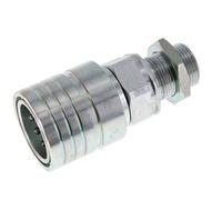 Acier Coupleur hydraulique DN 25 Manchon 22 mm L Anneau de compression Bulkhead ISO 7241-1 A/8434-1 D 34.3mm