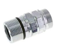 Acier Coupleur hydraulique DN 25 Manchon 35 mm L Anneau de compression ISO 8434-1 D M48 x 3