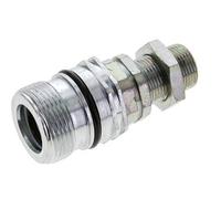 Acier DN 12.5 Coupleur hydraulique Manchon 14 mm S Bague de compression Cloison ISO 14541/8434-1 D M36 x 2
