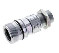 Acier DN 20 Coupleur hydraulique Manchon 22 mm L Anneau de compression Cloison ISO 14541/8434-1 D M42 x 2
