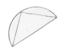 Acier Filet Argenté Amovible Semi-circulaire de Inoxydable Barbecue | Outil Extérieur Portable, Conception Détachable, Cuisson Pratique, Format Compact, Finition Argentée, Usage Simple