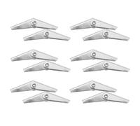 Acier Galvanisé Cheville à Bascule M8 12 Pièces | Fixation Murale Argentée, Tête Ronde, Installation Simple et Démontage Rapide, pour Atelier et Bricolage
