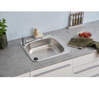 Acier Inox Évier Encastré Évier de Cuisine Évier 465 X 435 MM respekta Dallas