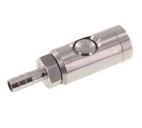 Acier inoxydable 316L DN 7.4 Raccord d'air de sécurité avec bouton poussoir Pilier de tuyau de 9 mm