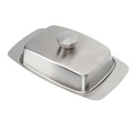 Acier Inoxydable Beurrier Argenté, avec Couvercle Plateau Amovible | Boîte pour Réfrigérateur, Usage Multiple, Finition Soignée, Forme Élégante, Service à Table, la Cuisine Quotidienne