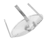 Acier Inoxydable Chapeau de Cheminée, Protection Pluie | Forme Champignon Ronde, Évacuation Rapide de L’eau, Conception Inclinée Monobloc, Installation sur Toit, Finition Argentée