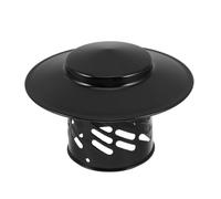 Acier Inoxydable Chapeau de Cheminée Rond Noir pour poêle | Pare-pluie Extérieur Résistant aux Intempéries, Bloque Feuilles, Neige et Petits Animaux, pour Conduits Adaptés