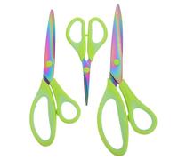 Acier Inoxydable Ciseaux de Couture 3 Paires Vert | Couture et Broderie, Poignée Plastique Confortable, Coupe du Fil, Format Léger, Accessoire Mercerie