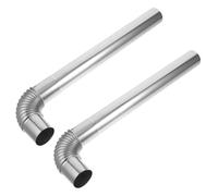 Acier Inoxydable Conduit de Cheminée 4 Pièces Renforcé | Section Argentée Épaissie, Usage Maison et Foyer, Sortie de Fumées, Accrue
