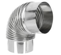 Acier Inoxydable Coude de Cheminée Flexible pour Poêle à Bois | Ventilation Domestique, Échappement Sécurisé, Anti-fuite D’air, Usage pour Séchoirs et Chauffages Gaz