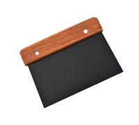 Acier Inoxydable Coupe-pâte Manche en Bois Foncé Portable | Racloir à Pâtisserie Ménager, Bords Lisses Anti-coupure, Léger, pour Gâteaux et Desserts Couleur Aléatoire