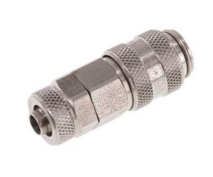 Acier inoxydable Coupleur d'air DN 5 Douille 6x8 mm Écrou-raccord