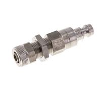 Acier inoxydable DN 5 Air Coupling Plug 6x8 mm Union Nut Bulkhead Double Shut-Off