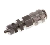 Acier inoxydable DN 5 Air Coupling Socket 4x6 mm Union Nut Bulkhead