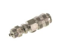 Acier inoxydable DN 5 Air Coupling Socket 4x6 mm Union Nut Bulkhead Double Shut-Off