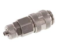 Acier inoxydable DN 5 Coupleur d'air douille 4x6 mm écrou-union