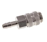 Acier inoxydable DN 5 Coupleur d'air Douille 6 mm Colonne de tuyau Double obturation
