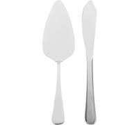 Acier Inoxydable Ensemble Coupe-gâteau et Pelle à Gâteau pour Mariage | Deux Pièces, Finition Argentée Polie, Poignée Cristal Délicate, pour Tarte aux Fruits, Boulangerie et Fiançailles