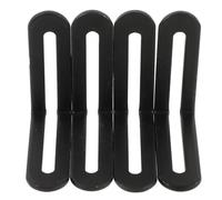 Acier Inoxydable Équerre D’angle Réglable 4 Pièces Noir | Renfort D’angle en L, Fente Unique Ajustable, Bords Arrondis, pour Panneaux, Armoires et Bricolage