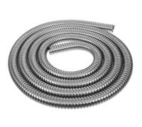 Acier Inoxydable Gaine de Protection Métallique, pour Câble 20mm | Gaine Electrique 20mm, Manchon Tubulaire Enroulé, Finition Argenté Brillante, pour Fils et Tuyaux, Câblage Moteur