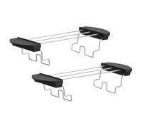 Acier Inoxydable Grille Chauffe Argentée Pliable 2 Pièces | Poignées Anti-brûlure, Surface Lisse, Réchauffage Uniforme sans Surcuisson, Rangement Compact, la Cuisine et Préparation
