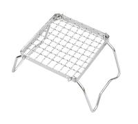 Acier Inoxydable Grille de Barbecue Pliante pour Camping et Pique-niques | Surface Robuste, Nettoyage Facile, Transport Simple, Structure Pliable, Usage Plage et Fête, Coloris Argenté