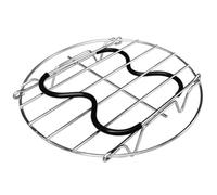 Acier Inoxydable Grille Vapeur Cuisine Poignée en Silicone | Maïs et Raviolis, Évite L’eau, Protège le Plan de Travail, Accessoire Noir pour Plats et Ustensiles