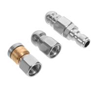 Acier Inoxydable Kit de Buse de Nettoyage des Égouts 3 Pièces | Jet Haute Pression, Protection la Corrosion et Résistance à L’usure, Usage pour Égouts et Lavage Auto